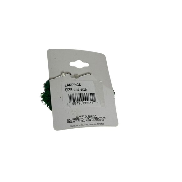 Make It Merry Christmas Wreath Earrings With Red Bows & Baubles - Picture 4 of 4